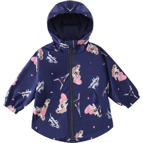 New Children Clothing 2021 Fashion Winter Coat Solid Printing Jacket Windbreaker Jacket For Baby Boys Girls 2-8 Years Old