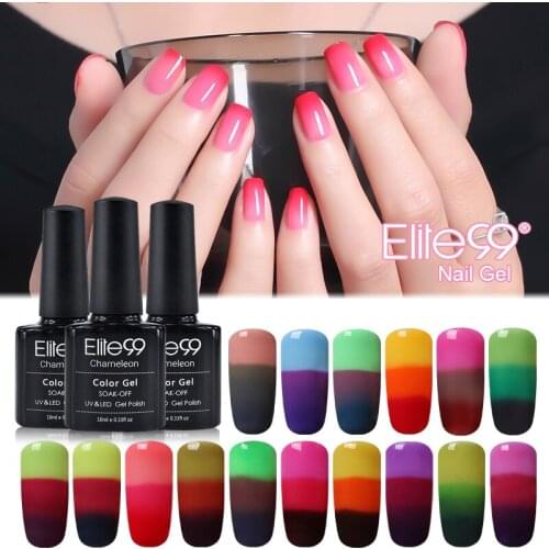 Elite99 10ML Thermal UV Nail Gel Polish 10ml 3-layers Temperature Color Changing Soak Off Long Lasting UV LED Lamp Gel Varnish