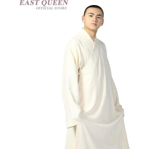Buddist monk clothing shaolin monk robe gown large size clothes traditional Chinese clothing zen buddist monk robes FF653 A