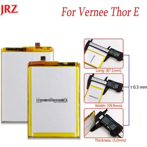 JRZ 5020mAh MTK6753 battery For Vernee Thor E phone Replacement Batteries Bateria For Vernee Thor E
