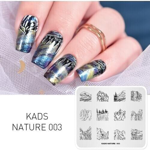 Rolabling Nail Stamping Plates Image Plate landscape Nail Stamp Art Image Plate Stamping Template Manicure Nail Stencils Tools