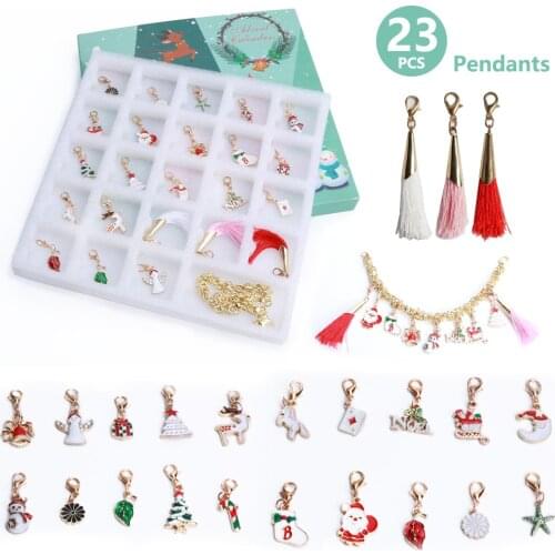 Xmas Snowman Advent Calendar Box Women Girl Jewelry 24 Days Charms Countdown Christmas Decoration for Kids Gift New Year 2021
