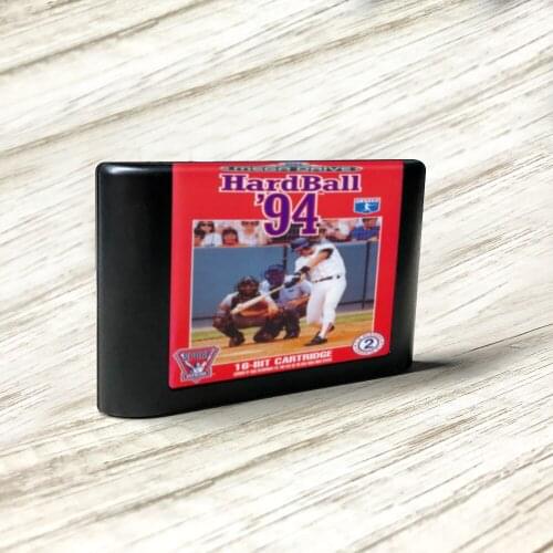 HardBall '94 - EUR Label Flashkit MD Electroless Gold PCB Card for Sega Genesis Megadrive Video Game Console