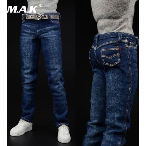 1/6 Scale Male Figure Accessory Mens Fashion Apparel American Team Jeans Trousers Model for 12 inches Action Figure Body