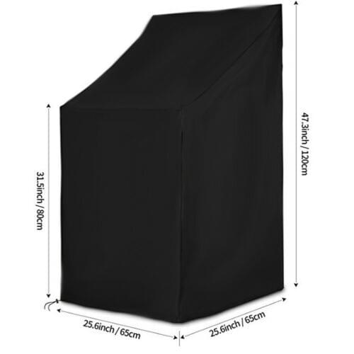 Furniture Chair Cover Waterproof 420D Oxford Outdoor Stacking Chair Cover Garden Parkland Furniture