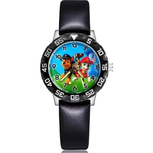 Fashion Pretty Cartoon Dog Style Children Kids Student Girls Boys Quartz Leather Wrist Watches Clcok JM209