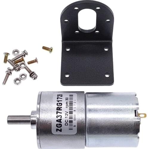 Mounting bracket+gear motor GA37RG high torque electric 12V 24V DC motor with motor holder