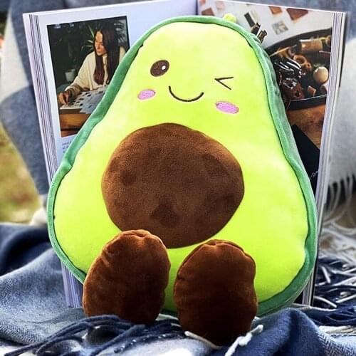 Snuggly Stuffed Avocado Fruit Soft Plush Toy Hugging Pillow Gifts for Kids Girl Boy and Friends Christmas