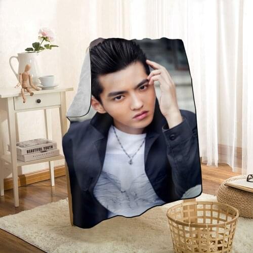 Custom KPOP KRIS Throw Blanket Personalized Blankets On For The Sofa/Bed/Car Portable 3D Blanket For Kid Home Textiles