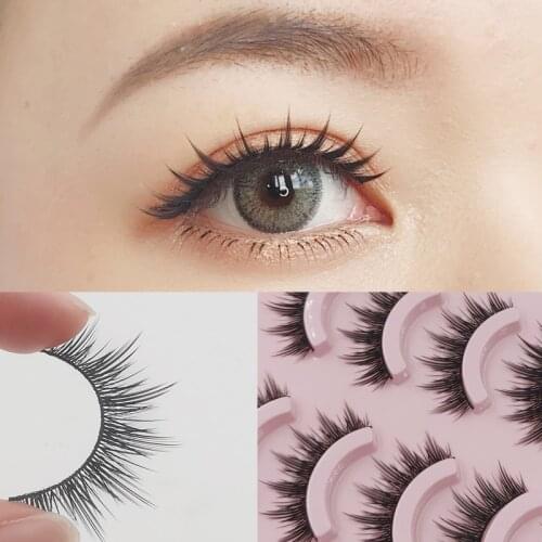 5 Pairs Makeup Thick False Eyelashes Cosplay Stage Long Thick Fake Eyelash Extension Eye Lashes Set Dramatick Look Natural Soft