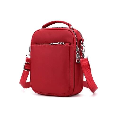 New Fashion Women Solid color Small Square Bag Waterproof Nylon Vertical Bag Casual Shoulder Bags Messenger Bags Men Bag Bolso
