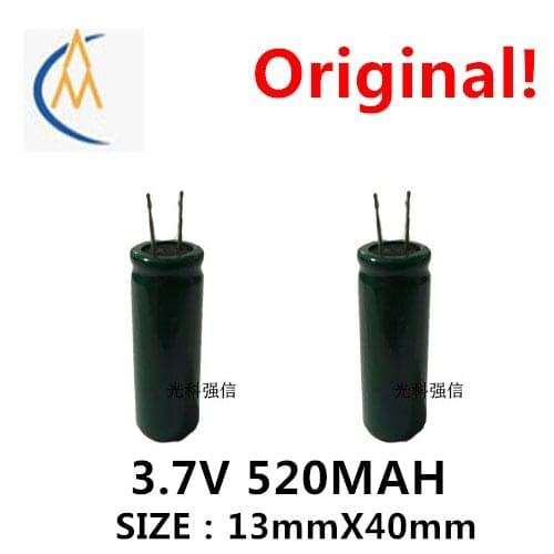 2PCS New genuine 13400 3.7V 520mah capacitor lithium rechargeable battery with high capacity