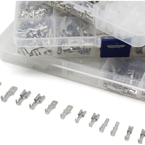2.8/4.8/6.3mm Male/Female Spade Crimp Terminals Crimping Electrical Insulating Sleeve Wire Wrap Connector & Insulation Sheath