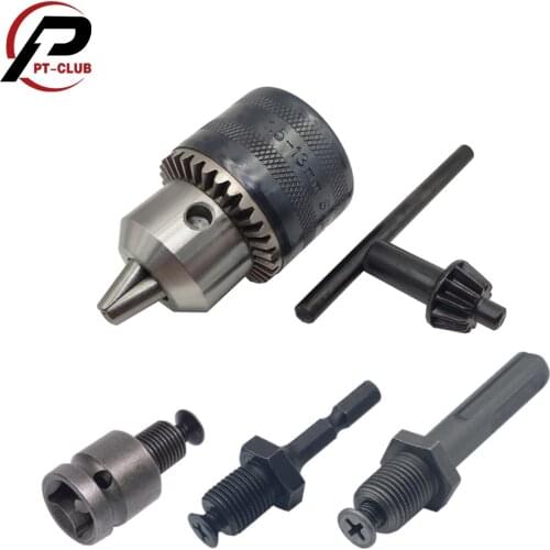 1.5-13mm Precise Drill Chuck Converter 1/2"-20UNF Thread Quick Change Adapter SDS-Plus Shank 1/4" Hex
