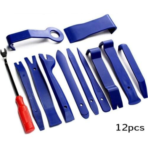For Car Interior Plastic Repair Tool Auto Portable Mechanics Automobile Dent Puller Installation Removal Spotter Pry Tools 12Pcs