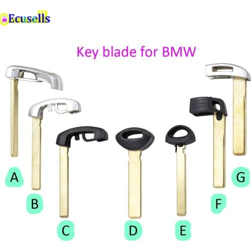 Blank replacement key blade for BMW 1 3 5 7 F Series X5 X6 E46 E90 F30 MINI COOPER Uncut insert key for keyless remote key fob