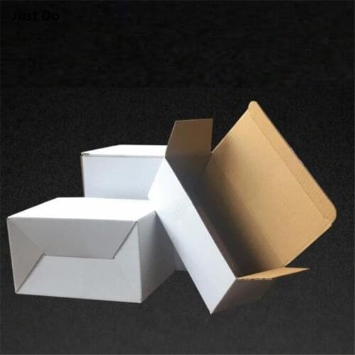 30pcs Blank White large corrugated boxes Cube white paper shipping box Inner Kraft Out White mailer Packaging boxes