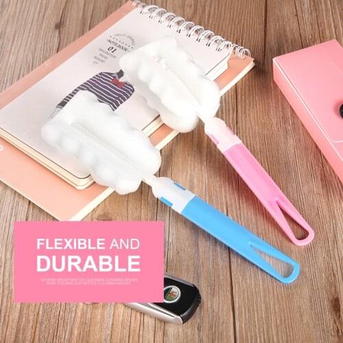 Durable Cup Brush Kitchen Cleaning Tools Long Handle Drink Wineglass Bottle Glass Cup Washing Cleaning Sponge Brushes Cleaner