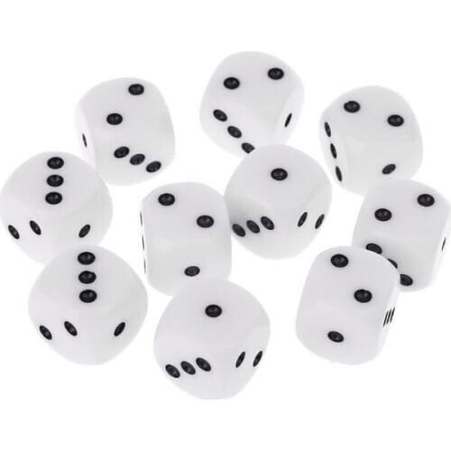 10Pcs 16mm D3 Six Sided Dices Beads For Dungeons & Dragon D&D RPG Poly Desktop Table Playing Games