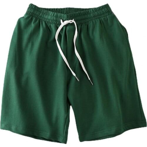 Activewear Shorts Solid Color Stretchy Waistband Summer Plus Size Wide Leg Straight-leg Beach Shorts for Beach