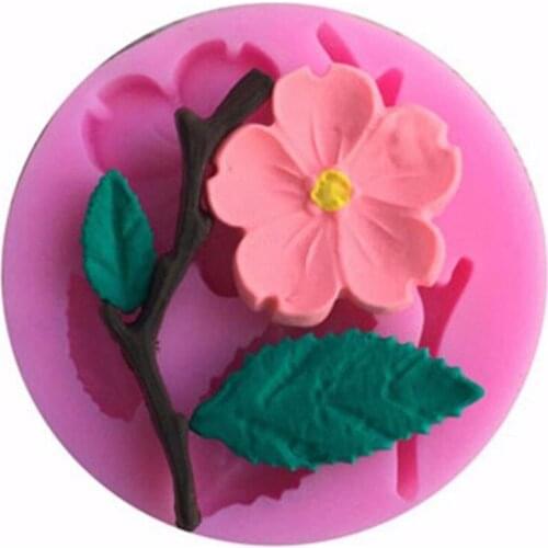 Silicone Cake Molds 3D Peach Blossom Bakeware Cake Decorating Tool Chocolate Candy Baking Dish Pastry Molds For Confectionery