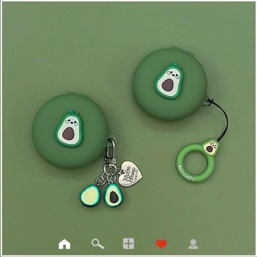 Cute Avocado For OPPO Enco W31 Case Cartoon Silicone Protective Case for oppo enco X Bluetooth Wireless Earphone Case Coque