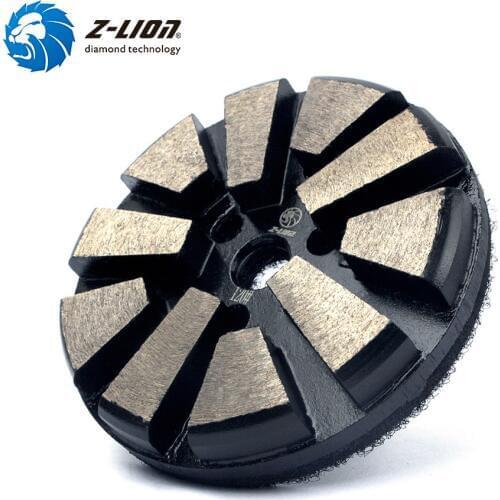 Z-LION 3" Diamond Concrete Grinding Pad 10 Segments Metal Bond Floor Sanding Polishing Disc Grit 60 120 Diamond Grinding Wheel