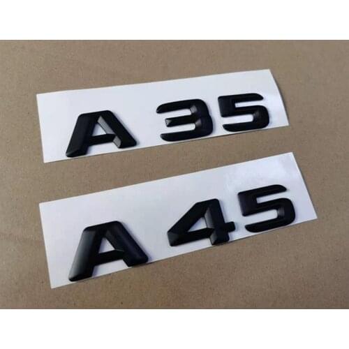 1X Matt Black Plastic ABS A45 A35 A 45 A 35 Trunk Rear Badge Emblem Sticker for Mercedes Benz W176 AMG A Class 4matic