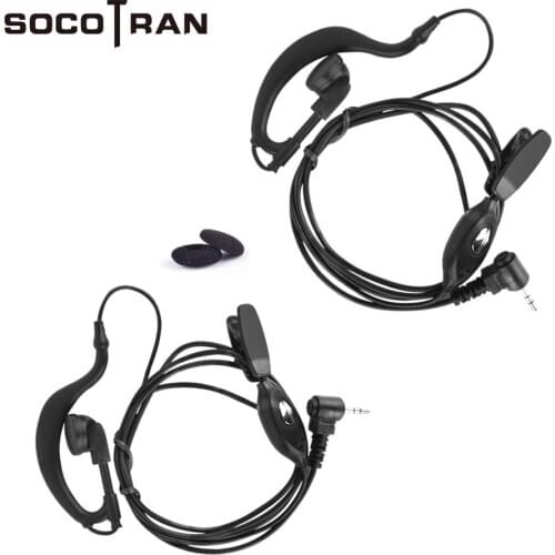 2pcs 1-Pin 2.5mm Jack PTT MIC Earpiece for SC-R40 / SC-R60/ SC-T80 Walkie Talkie Earphone Mic PTT Surveillance R40 Two-Way Radio