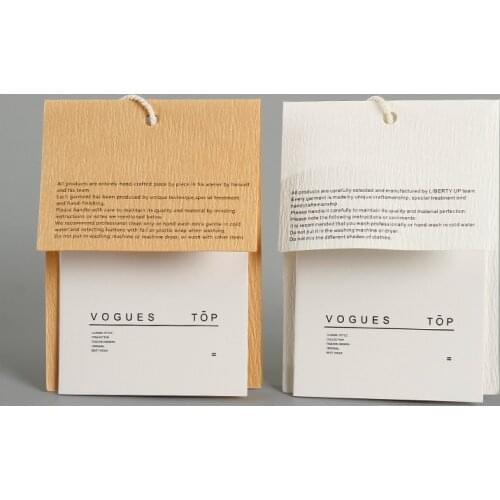 1000pcs/lot Fashion Hanging Tag Printed Speciality Paper Garment Hang Tag Apparel Label Can be customized OEM Acceptable