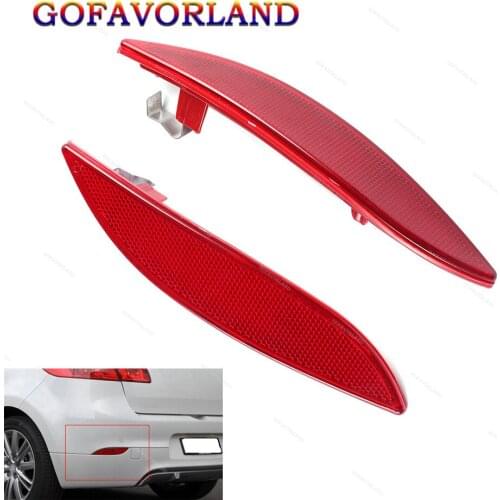 265650004R 265600004R 2Pcs Left & Right Rear Bumper Reflector Lamp Lens Red Fit For Renault Megane Clio MK3 2008-2013