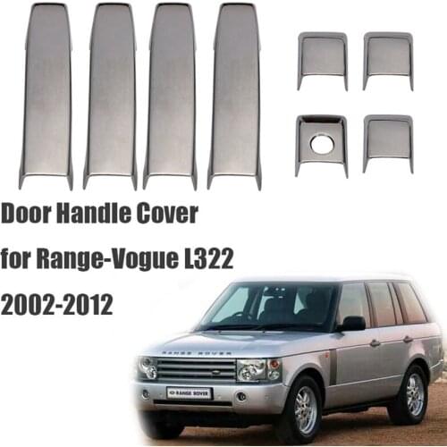 4 Set Car ABS Chrome Exterior Door Handle Cover Trim for Land Rover Range- L322 2002-2012