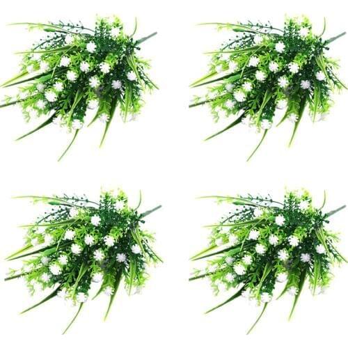 4pcs Artificial Flowers Gypsophila Baby Breath Fake Flower Simulation Real Touch Bouquets for Wedding Party Table Centerpieces