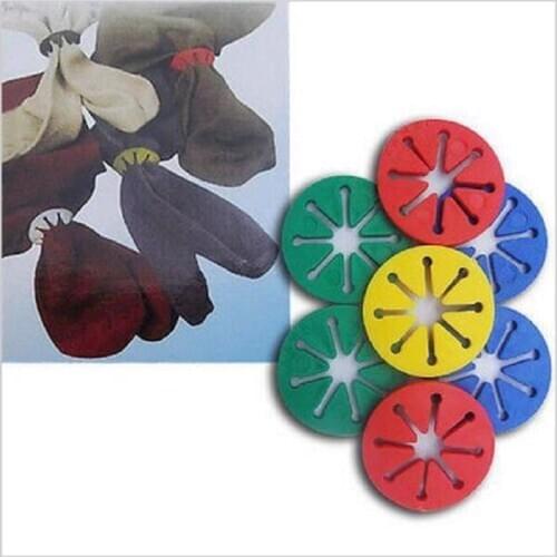 50 PCS SOCKS CLIP Sock Holder Rings Colorful Sock Organizers Sorters Locks Clips Laundry