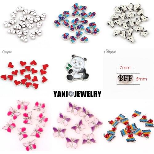 60Pcs/Lot Funny Puzzle Piece Red Heart Love Floating Charms Animal Dragonflies Butterflies Fit Locket Pendant Necklaces Jewelry