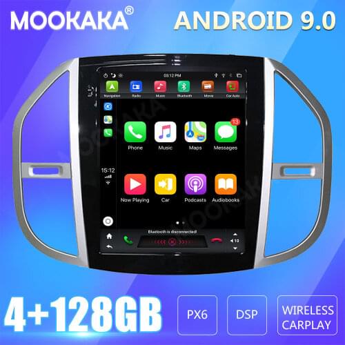 For Benz Vito 2016 2017 2018 2019 2020 Car Radio Screen GPS Navigation 128GB Android CARPLAY Multimedia Player Audio