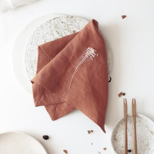 Natural Linen Custom White Hemstitched Napkins Cocktail Napkin For Party Wedding Table Cloth Linen Napkins Cotton Napkins