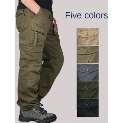 Men Pants Outdoor Casual Pants Multi-pocket Overalls Loose Large Size Multifunctional Tactical Pants Sweatpants