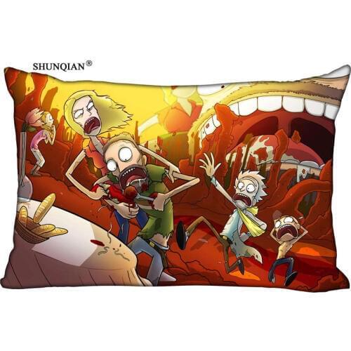 Rick and Moti Pillow Case (Two sides) High Quality Custom Zippered Rectangle soft Pillow cover Best gift