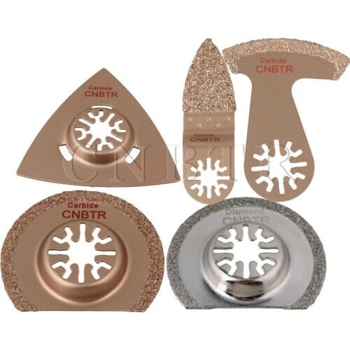 CNBTR CNBTR 5PCS Universal Oscillating Carbide Grit Rasp Saw Blade Multi Tools
