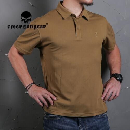 EMERSONGEAR Blue Label Tactical One Way Dry Army POLO Shirt Casual Men Short Sleeve Military Combat Polo Shirts Breathable