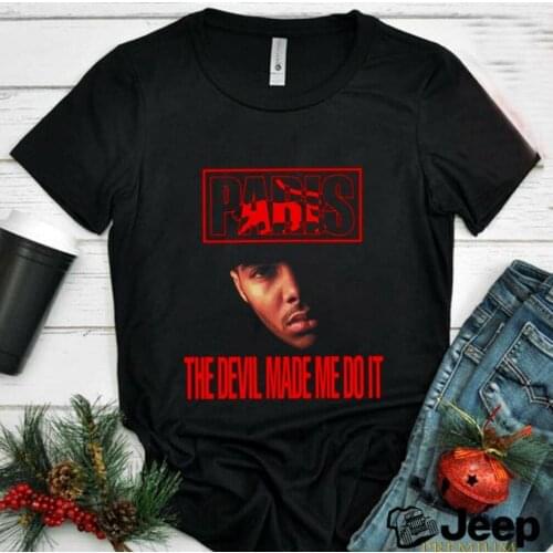 Paris The Devil Made Me Do It T-Shirt Fathers Mothers Day For Men Women