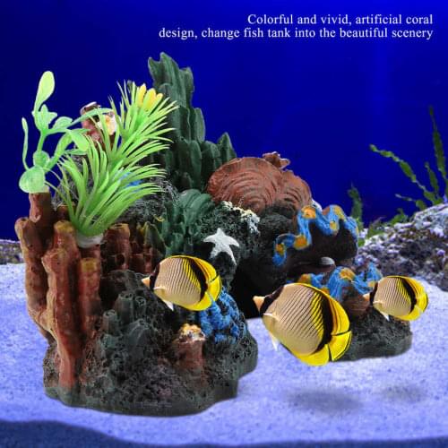 Colorful Artificial Resin Coral Cave Decor Decoration for Marine Fish Tank Aquarium Ornament