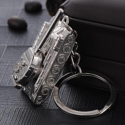 Cool Men Tank Model Pendant Key Chain Keychain Alloy Ring Bag Car Wallet Decor 2020