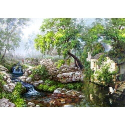New Embroidery Counted Cross Stitch Kits Needlework Crafts 14 ct DMC Color DIY Arts Handmade Decor Scenery Pretty