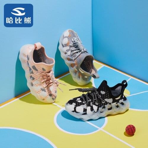 HOBIBEAR 2021 New Spring/Autumn Children Shoes Unisex Toddler Boys Girls Sneaker Mesh Breathable Fashion Casual Kids Shoes