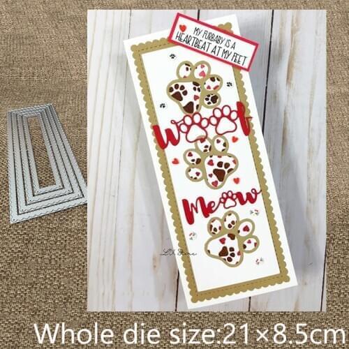 New Design Craft Metal stencil mold Cutting Dies Scalloped frame decoration scrapbook die cuts Album Paper Card Craft Embossing