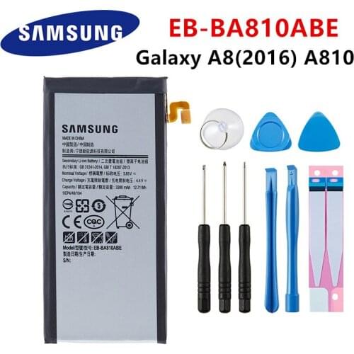 SAMSUNG Orginal EB-BA810ABE 3300mAh Battery For Samsung Galaxy A8(2016) SM-A8100 SM-A810F SM-A810YZ SM-A810S/DS Batteries+Tools
