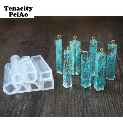 Transparent Liquid silicone mold DIY resin jewelry pendant necklace lanugo mold epoxy resin molds for jewelry tools