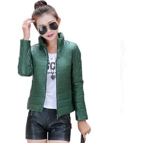 Christmas Gift Solid Color Zipper Women Jacket New Fashion Autumn Winter Slim Warm Ladies Coats Plus Size Outerwear